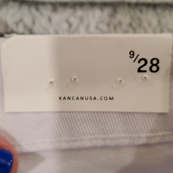 White distressed Kancan jeans size 28 - Picture 5 of 10